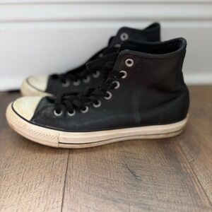 Converse Chuck Taylor All Star Leather‎ Hi Top Black Unisex M7 W9